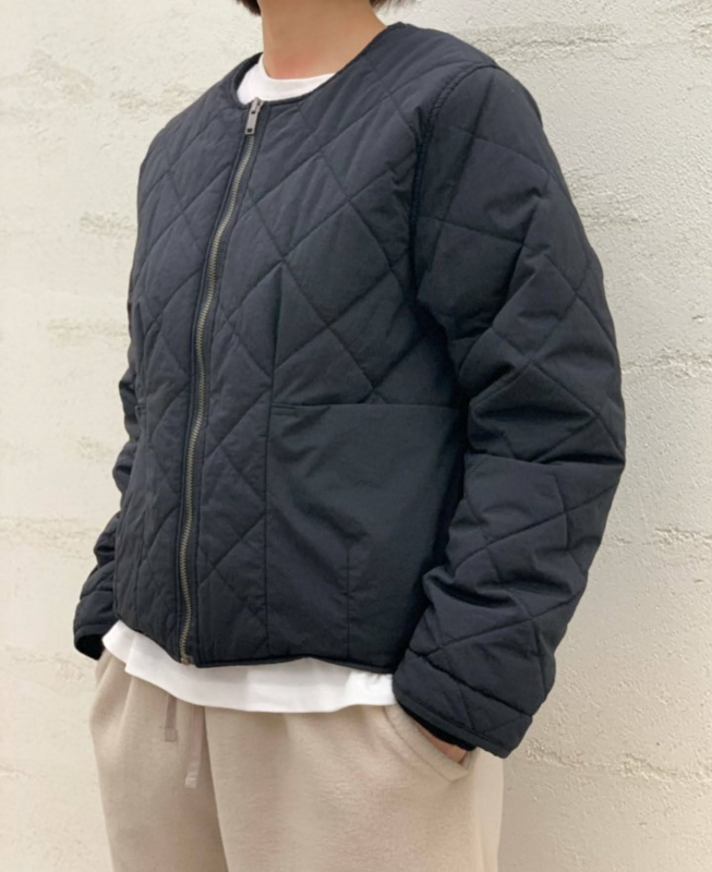 韓 菱格壓紋圓領外套 2色