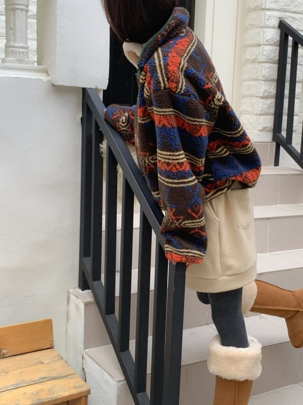 韓 圖騰兩面穿外套 2色