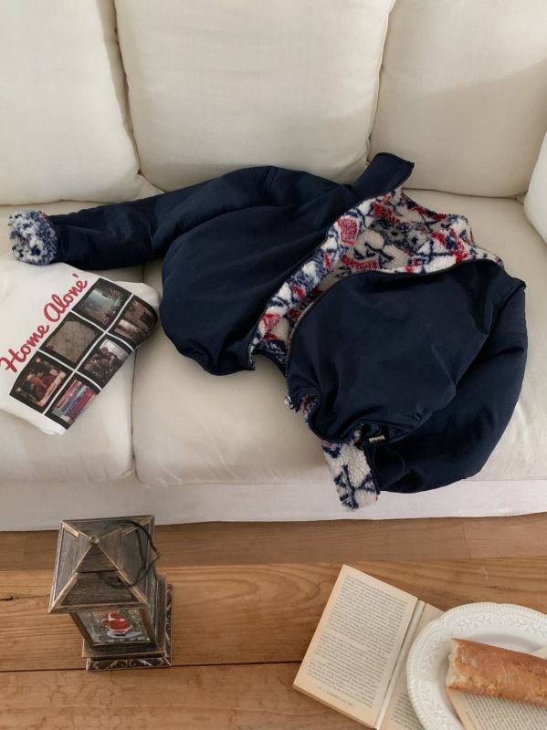 韓 圖騰兩面穿外套 2色