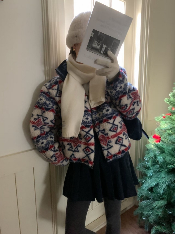 韓 圖騰兩面穿外套 2色