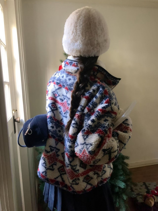 韓 圖騰兩面穿外套 2色