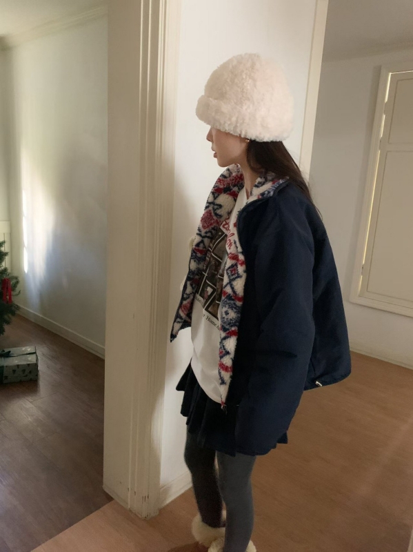 韓 圖騰兩面穿外套 2色