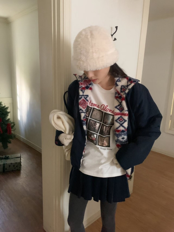 韓 圖騰兩面穿外套 2色