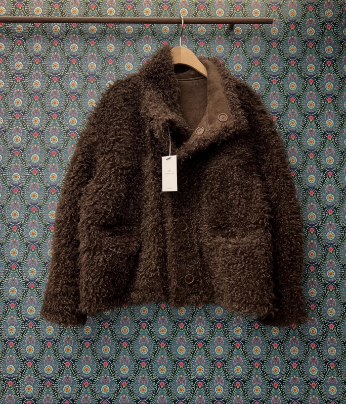 韓 兩面穿毛毛短版外套 size