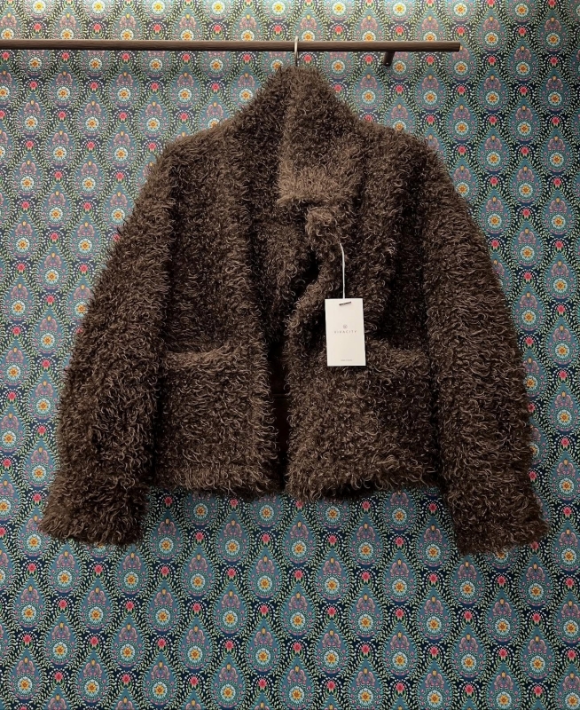 韓 兩面穿毛毛短版外套 size