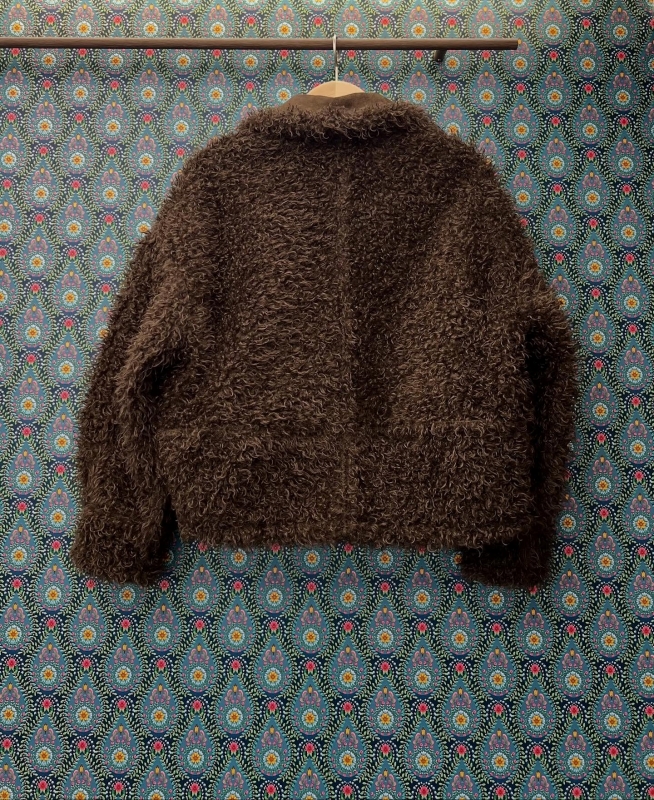 韓 兩面穿毛毛短版外套 size