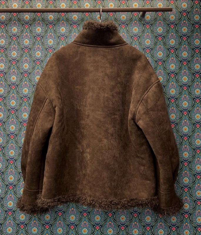 韓 兩面穿毛毛中版外套