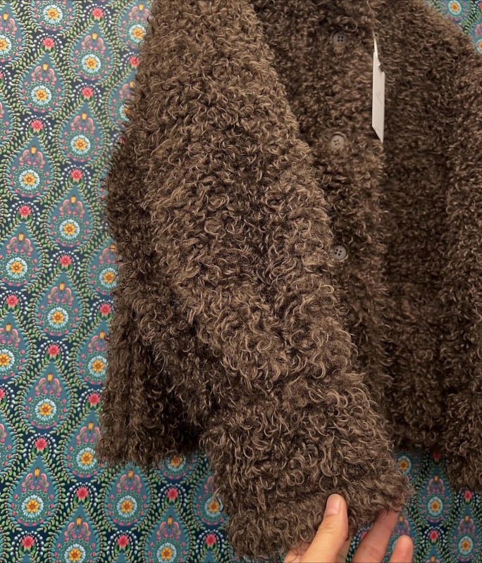 韓 兩面穿毛毛中版外套