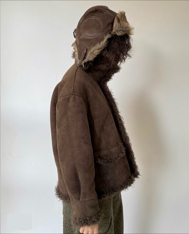 韓 兩面穿毛毛中版外套