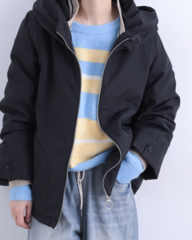 韓 領袖織帶連帽外套 3色 size