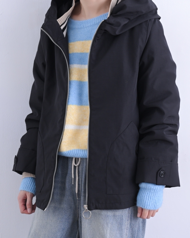 韓 領袖織帶連帽外套 3色 size