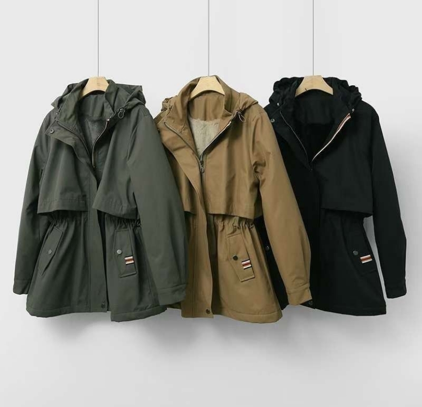 韓 腰抽繩連帽外套 3色 size