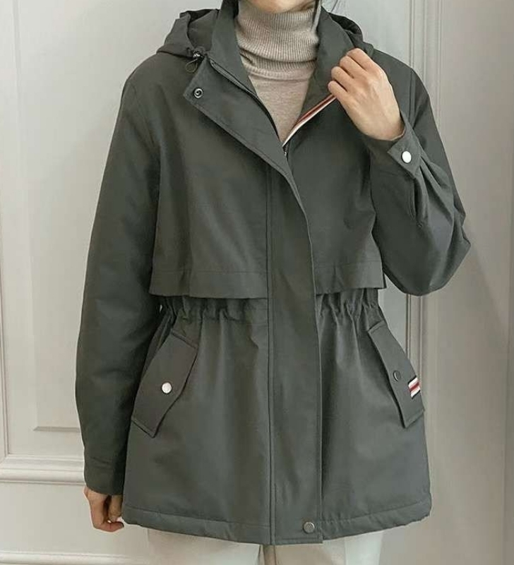 韓 腰抽繩連帽外套 3色 size