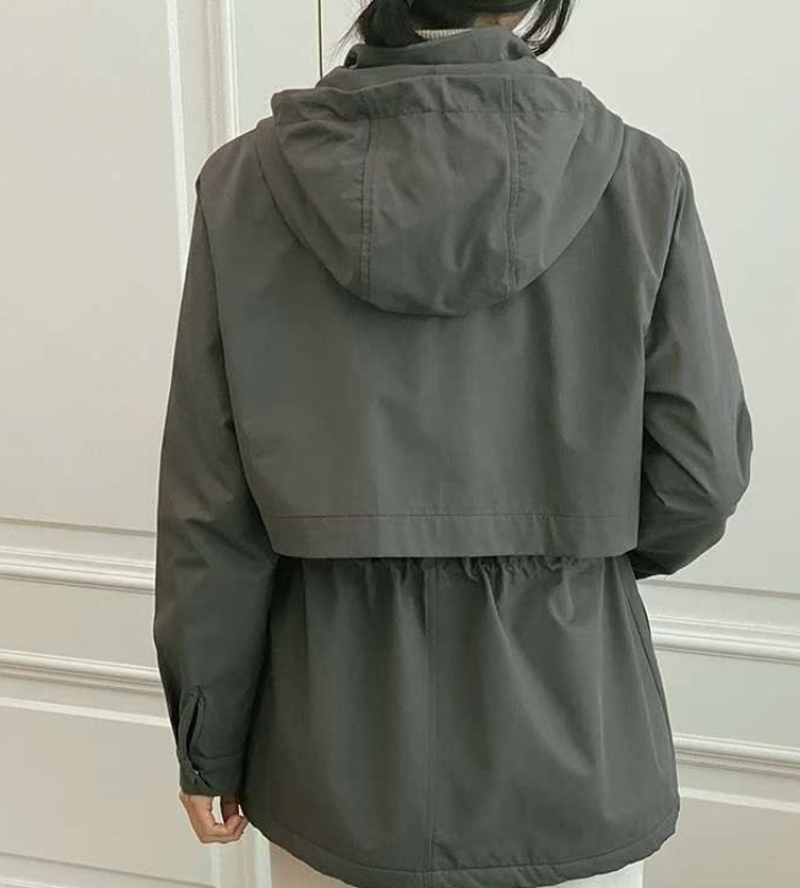 韓 腰抽繩連帽外套 3色 size