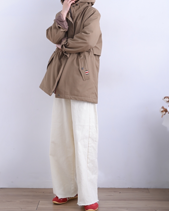 韓 腰抽繩連帽外套 3色 size