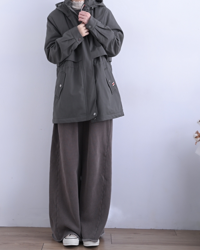韓 腰抽繩連帽外套 3色 size