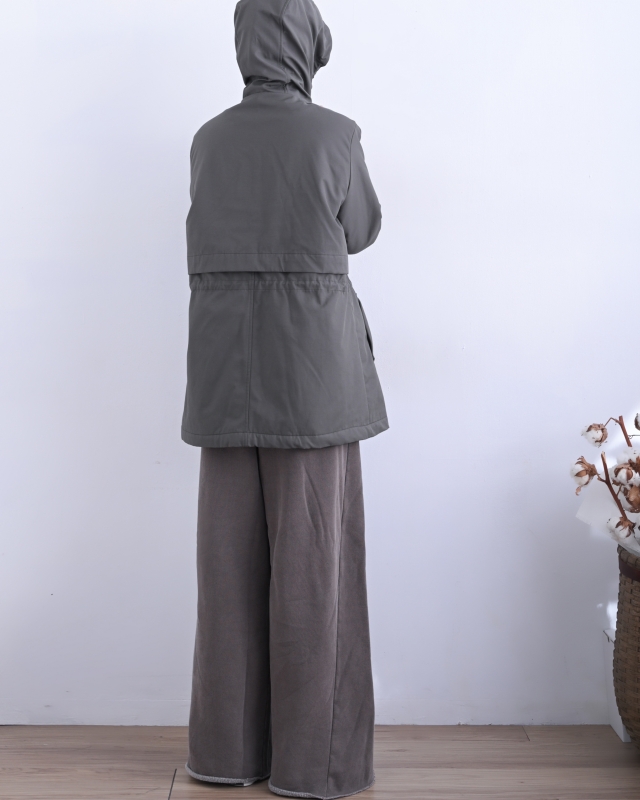 韓 腰抽繩連帽外套 3色 size