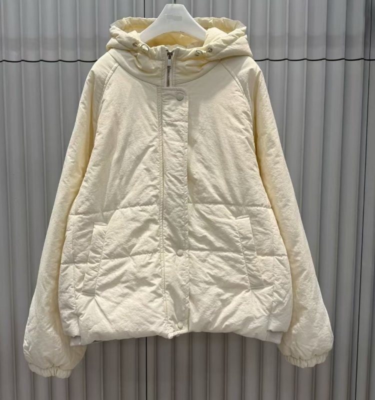 韓 帽抽繩連帽鋪棉外套 2色 size