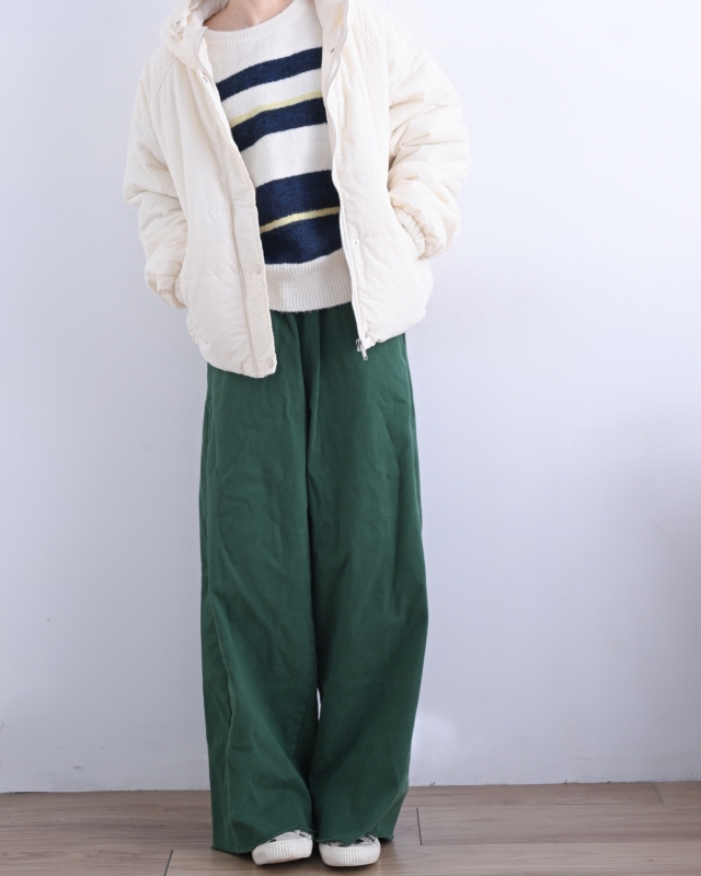 韓 帽抽繩連帽鋪棉外套 2色 size