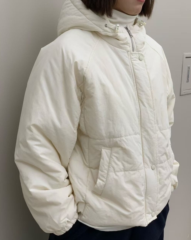 韓 帽抽繩連帽鋪棉外套 2色 size