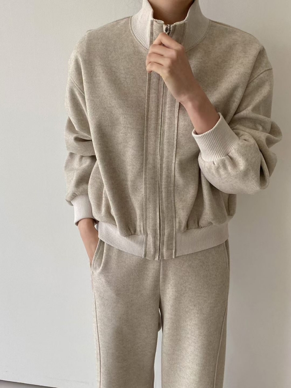 韓 小立領素面外套 4色