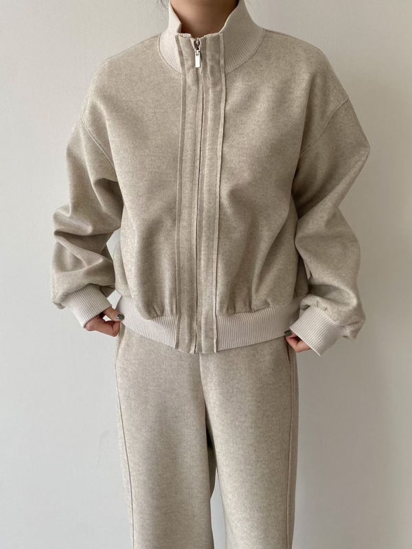 韓 小立領素面外套 4色