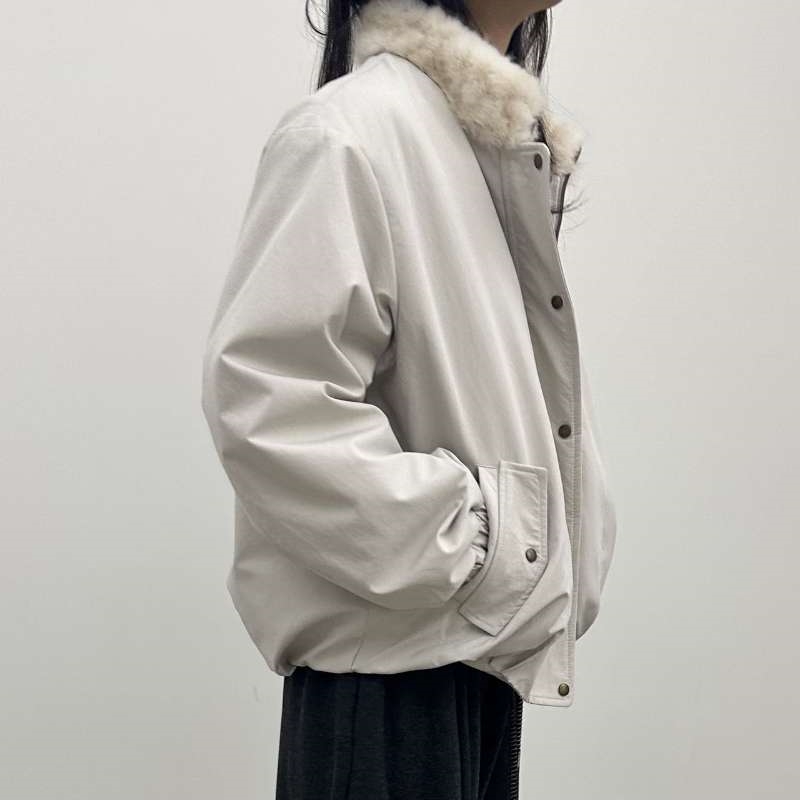 韓 內毛毛短版外套 3色