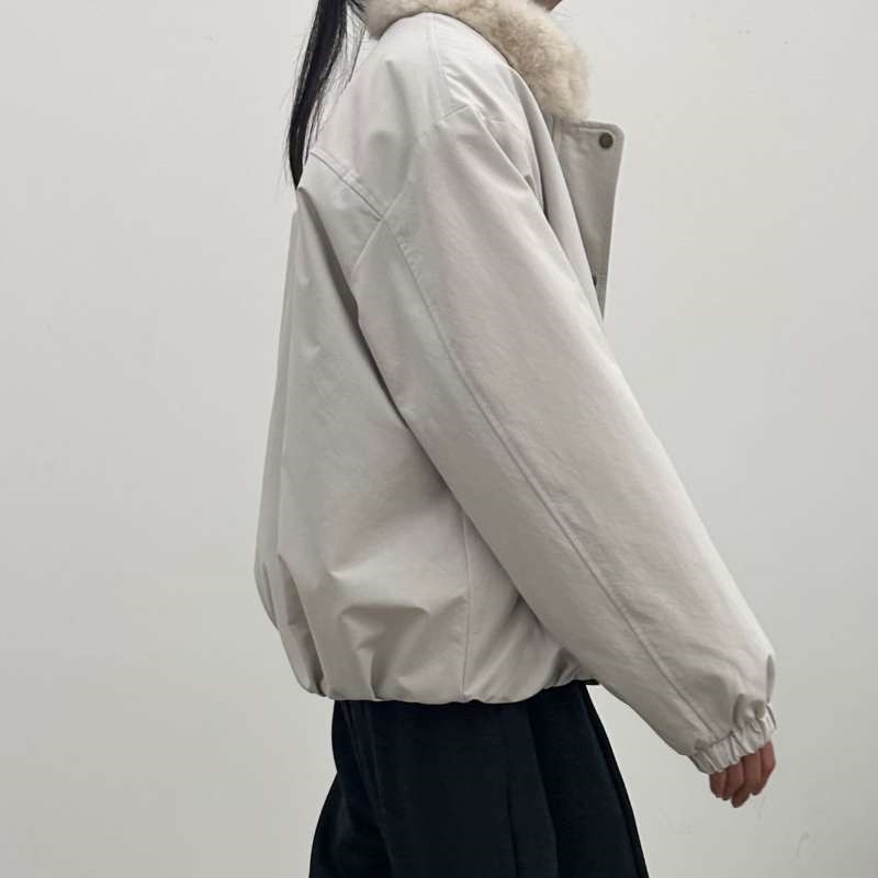 韓 內毛毛短版外套 3色