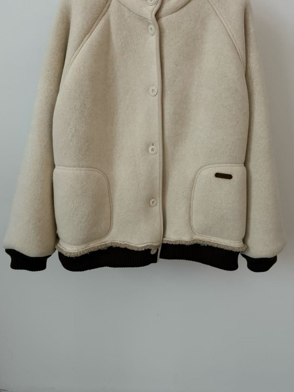 韓 內毛毛鬚鬚邊外套 3色