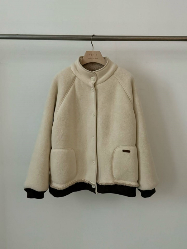 韓 內毛毛鬚鬚邊外套 3色