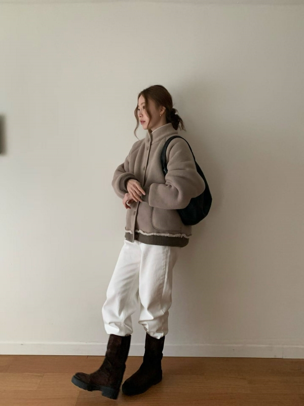 韓 內毛毛鬚鬚邊外套 3色