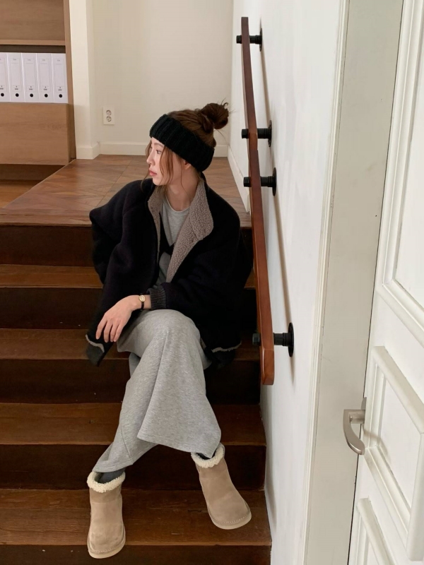 韓 內毛毛鬚鬚邊外套 3色