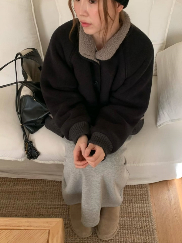 韓 內毛毛鬚鬚邊外套 3色