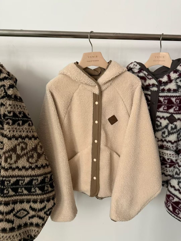 韓 兩面穿連帽短版外套 4色