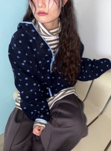 韓 星星連帽外套 2色 size