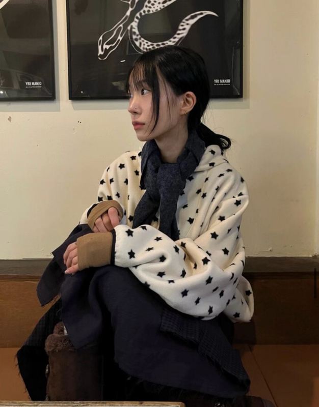 韓 星星連帽外套 2色 size