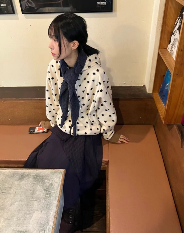 韓 星星連帽外套 2色 size