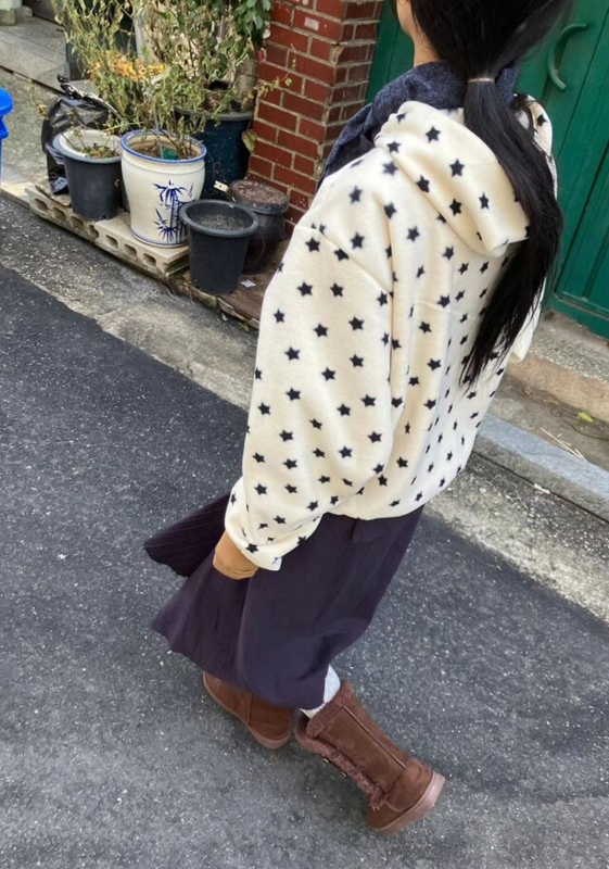 韓 星星連帽外套 2色 size