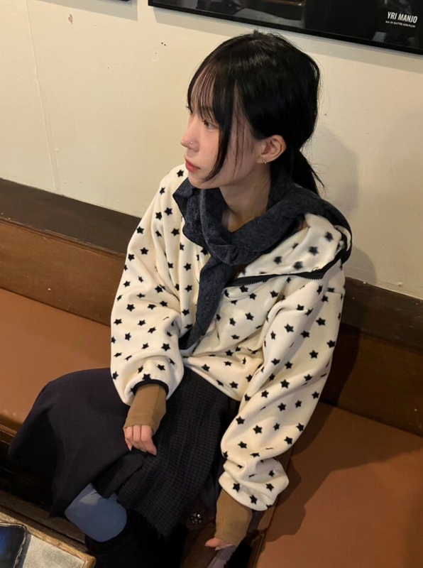 韓 星星連帽外套 2色 size