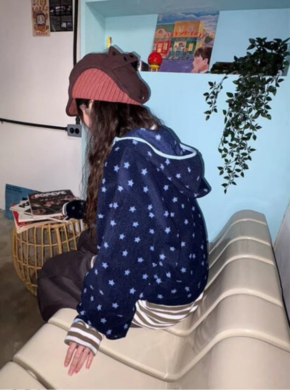 韓 星星連帽外套 2色 size