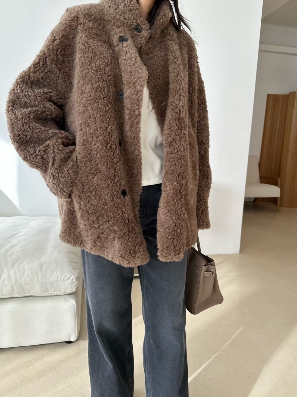 韓 兩面穿毛毛外套