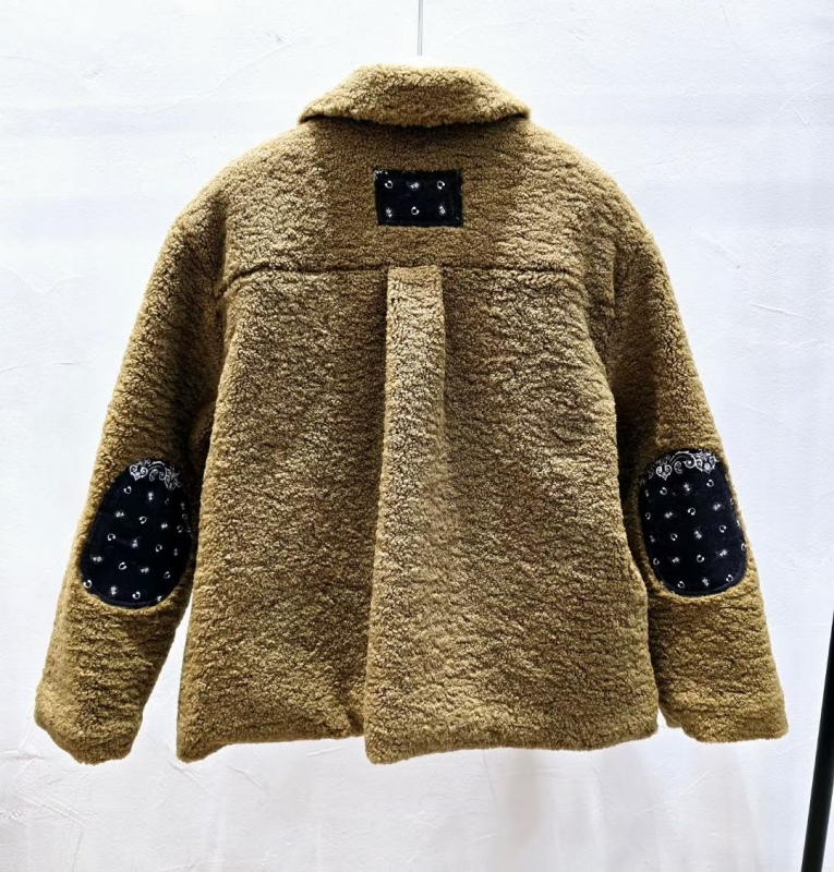 韓 毛毛小標短版外套