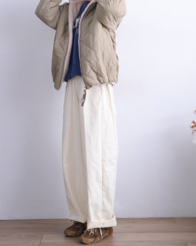 韓 內毛菱格連帽外套 2色 size