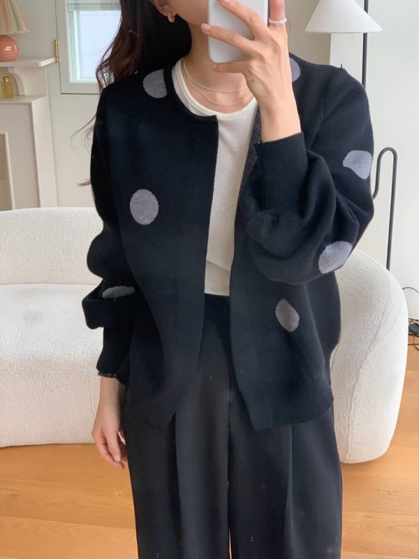 韓 大點點開襟外套 3色