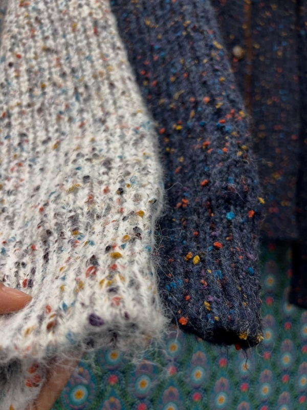 韓 混色有領短版外套 2色 size