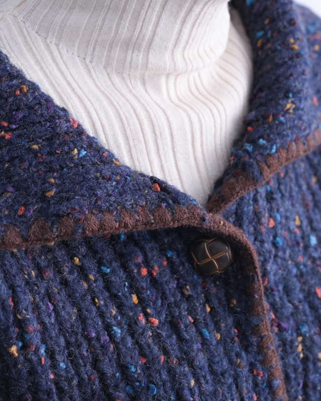 韓 混色有領短版外套 2色 size