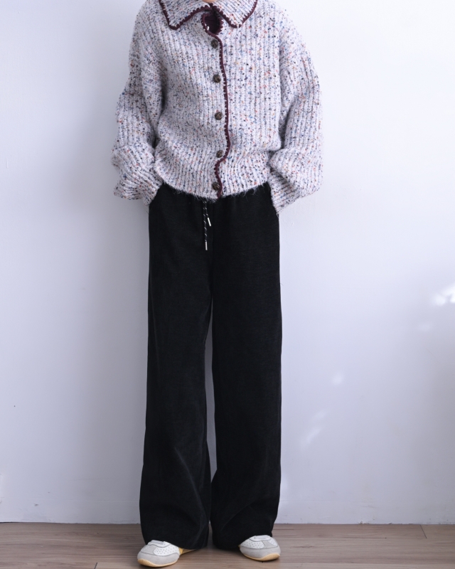 韓 混色有領短版外套 2色 size