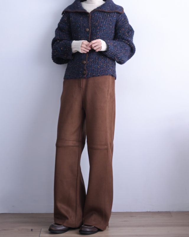 韓 混色有領短版外套 2色 size