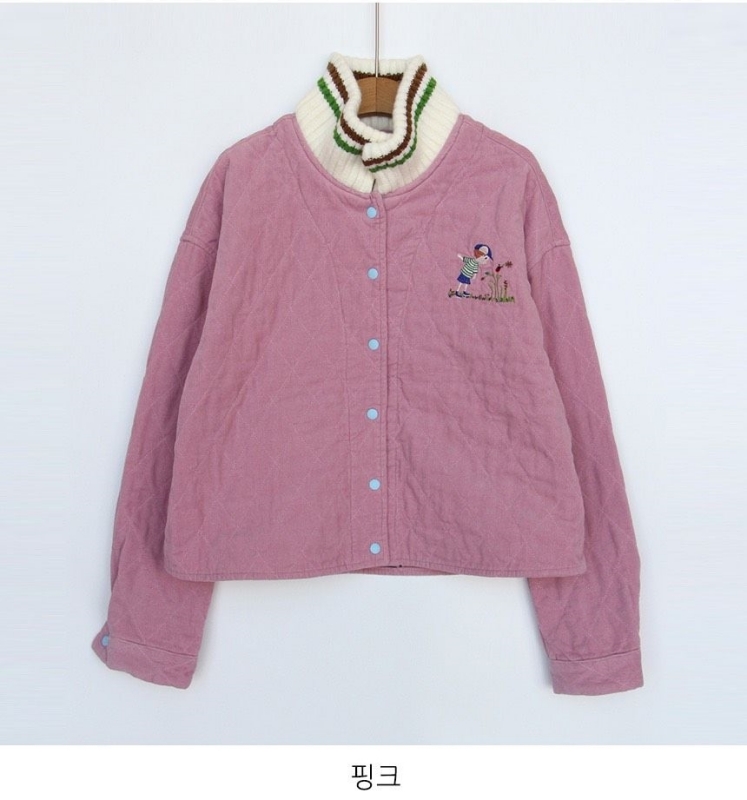 韓 童趣晾衣服壓紋外套 3色