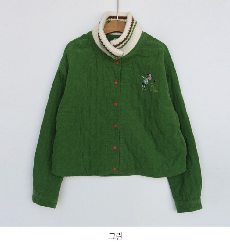 韓 童趣晾衣服壓紋外套 3色